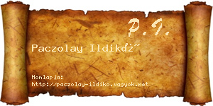 Paczolay Ildikó névjegykártya