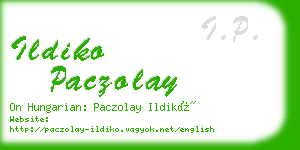 ildiko paczolay business card